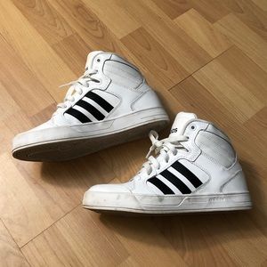 adidas white neo high top sneaker